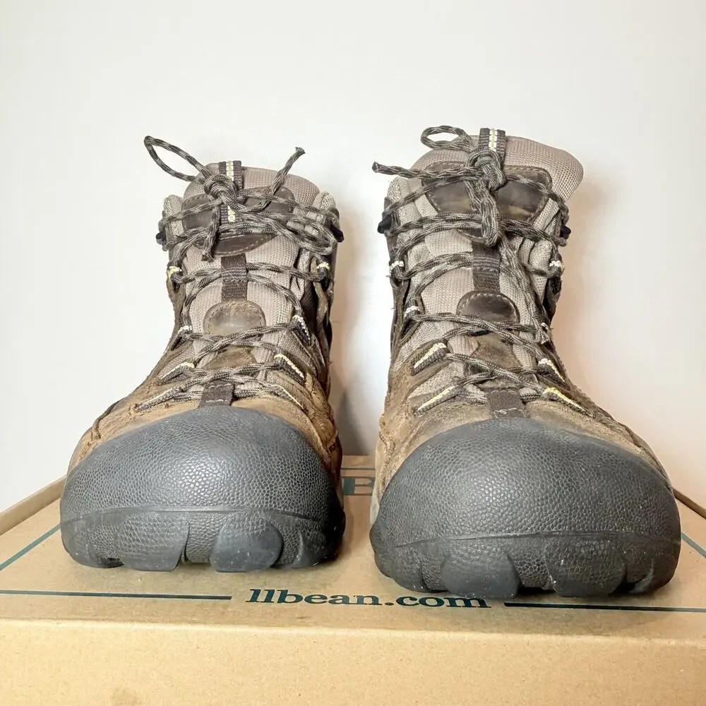 Men's Size 11 Keen Targhee II Mid Waterproof Hiking Boots Brown Leather Trail